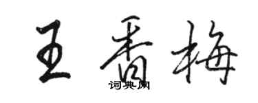 駱恆光王香梅行書個性簽名怎么寫