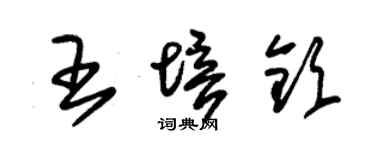 朱錫榮王培欽草書個性簽名怎么寫