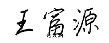 王正良王富源行書個性簽名怎么寫