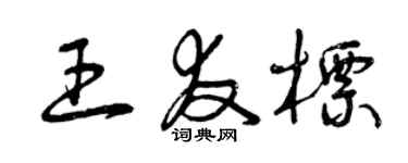 曾慶福王友標草書個性簽名怎么寫