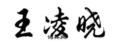 胡問遂王凌曉行書個性簽名怎么寫