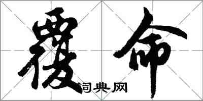 胡問遂覆命行書怎么寫