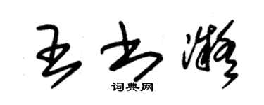 朱錫榮王書凝草書個性簽名怎么寫