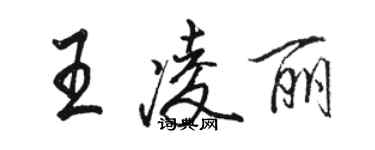 駱恆光王凌麗行書個性簽名怎么寫