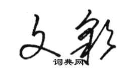 駱恆光文彩草書個性簽名怎么寫