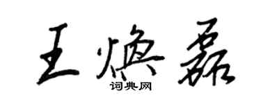 王正良王煥磊行書個性簽名怎么寫