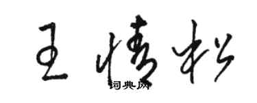 駱恆光王情松草書個性簽名怎么寫