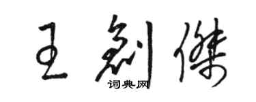 駱恆光王創傑草書個性簽名怎么寫