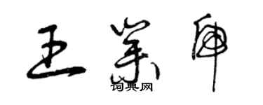 曾慶福王業虎草書個性簽名怎么寫