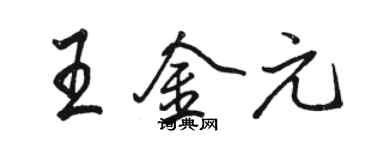 駱恆光王金元行書個性簽名怎么寫