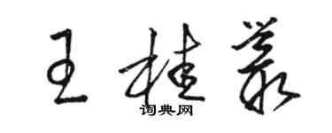 駱恆光王桂叢草書個性簽名怎么寫