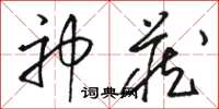 駱恆光神藏草書怎么寫
