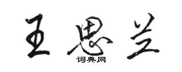 駱恆光王思蘭行書個性簽名怎么寫