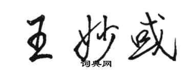 駱恆光王妙或行書個性簽名怎么寫