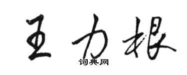 駱恆光王力根行書個性簽名怎么寫
