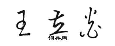 駱恆光王立炎草書個性簽名怎么寫