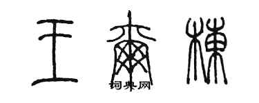 陳墨王爾棟篆書個性簽名怎么寫