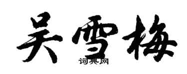 胡問遂吳雪梅行書個性簽名怎么寫