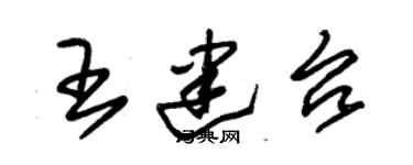 朱錫榮王建台草書個性簽名怎么寫