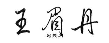 駱恆光王眉丹行書個性簽名怎么寫