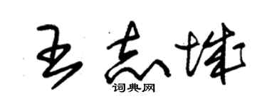 朱錫榮王志城草書個性簽名怎么寫