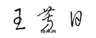 駱恆光王芳日草書個性簽名怎么寫