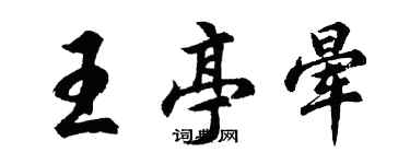 胡問遂王亭暈行書個性簽名怎么寫