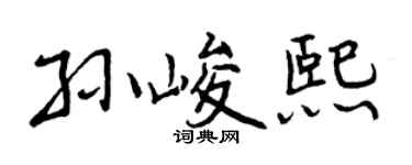 曾慶福孫峻熙行書個性簽名怎么寫
