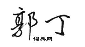 駱恆光郭丁行書個性簽名怎么寫