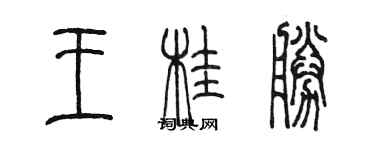 陳墨王桂勝篆書個性簽名怎么寫