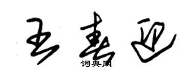 朱錫榮王春迎草書個性簽名怎么寫