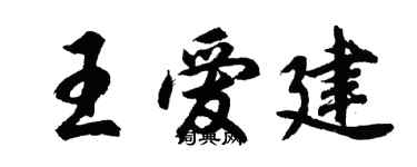 胡問遂王愛建行書個性簽名怎么寫