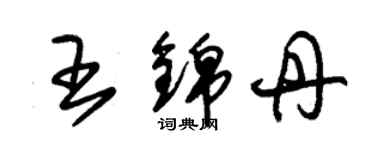 朱錫榮王錦丹草書個性簽名怎么寫