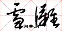 劉少英雪灘草書怎么寫