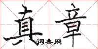 駱恆光真章楷書怎么寫