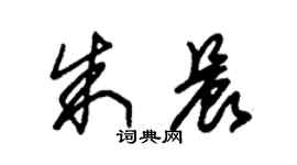 朱錫榮朱晨草書個性簽名怎么寫