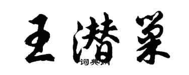 胡問遂王潛巢行書個性簽名怎么寫