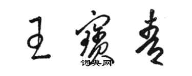 駱恆光王寶青草書個性簽名怎么寫