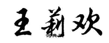 胡問遂王莉歡行書個性簽名怎么寫