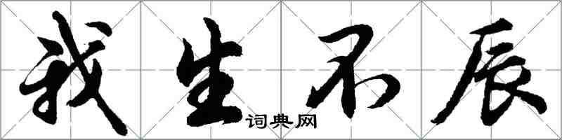 胡問遂我生不辰行書怎么寫