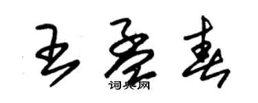 朱錫榮王孟春草書個性簽名怎么寫