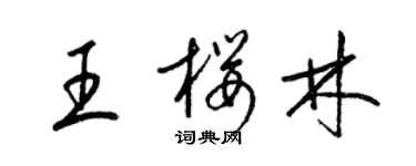 梁錦英王櫻林草書個性簽名怎么寫