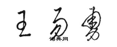 駱恆光王易勇草書個性簽名怎么寫
