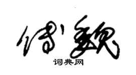 朱錫榮傅魏草書個性簽名怎么寫