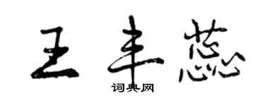 曾慶福王豐蕊行書個性簽名怎么寫