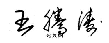 朱錫榮王騰濤草書個性簽名怎么寫