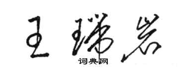 駱恆光王瑞岩草書個性簽名怎么寫