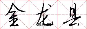 金龍縣怎么寫好看