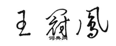 駱恆光王冠鳳草書個性簽名怎么寫