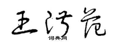 曾慶福王淑範草書個性簽名怎么寫